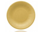 Złote talerze papierowe, talerzyki jednorazowe okrągłe dekoracyjne na urodziny, imprezy, przyjęcia, 18 cm, 8 szt.