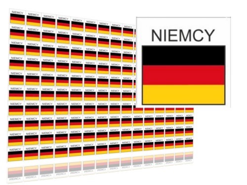 naklejki Niemiec 1,6x1,6 cm, etykiety samoprzylepne niemiecka flaga montip.jpg
