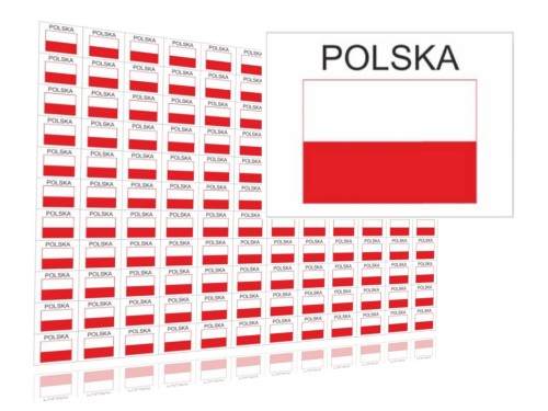 aklejki polska 2x1,5 cm, etykiety samoprzylepne polska flaga montip.jpg
