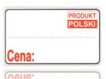 Etykieta cenowa laminowana metka "Produkt Polski" 9,5x6 cenówki metki białe 25 szt.
