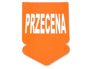 Tablica tabliczka strzałka PRZECENA