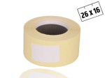 Taśma, metka metki do metkownicy dwurzędowej  26x16mm biała