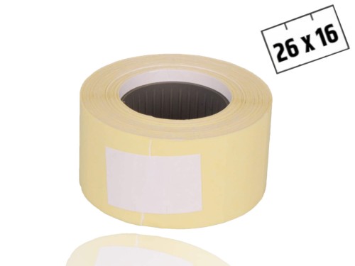 Taśma, metka metki do metkownicy dwurzędowej 26x16mm biała montip.jpg