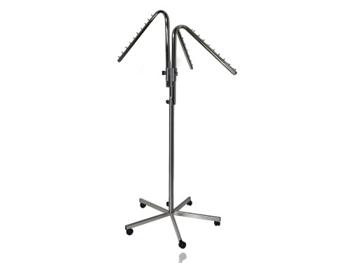 stojak na ubrania sklepowy, stojak odzieżowy na kółkach montip.jpg