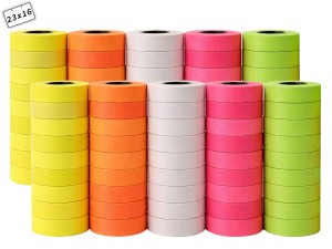 Taśma, metka metki do metkownicy dwurzędowej  MX-6600 kolory HURT 200 SZTUK 23x16mm