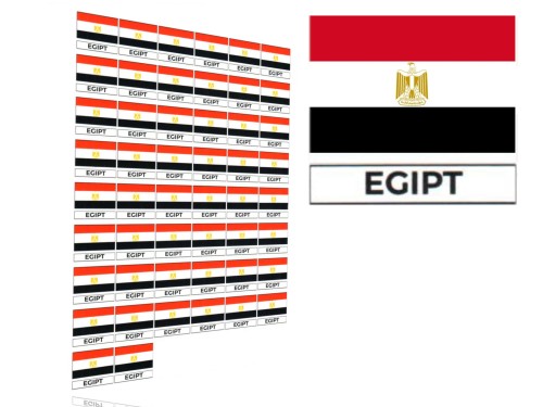 etykiety informacyjne, naklejki Egiptu 3x3 cm, etykiety samoprzylepne Egiptu flaga montip.jpg