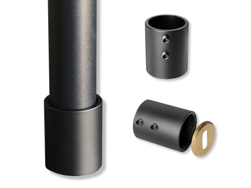 rozetka rozeta czarna końcówka mocująca