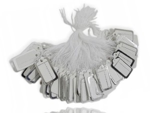 Metki kartonowe, etykiety na sznurku do biżuterii  100 szt.