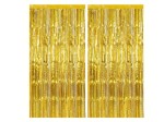 Kurtyna dekoracyjna złota, ścianka na tło imprezowe, 95x195 cm