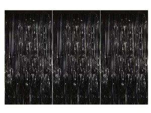 Kurtyna dekoracyjna czarna, ścianka na tło imprezowe, 95x195 cm