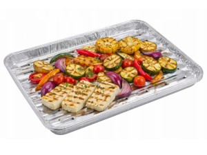 Tacki aluminiowe na grilla, BBQ do mięsa i warzyw, 16x23 cm 3 szt.