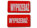 Etykieta WYPRZEDAŻ dwustronna komplet 50 sztuk 5,5x10,5cm