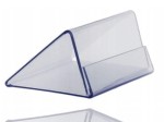 Stojak na cenówki PVC, transparentny uchwyt trójkątny 