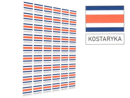 etykiety informacyjne, naklejki Kostaryki 3x3 cm, etykiety samoprzylepne Kostaryki flaga montip.jpg