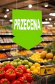 tablica PRZECENA, tabliczka PRZECENA zielona z białym nadrukiem montip.jpg