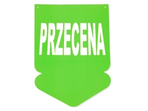 Tablica tabliczka strzałka PRZECENA