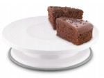 Patera obrotowa na tort i ciasto, biała, 27,5 cm