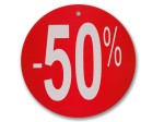 Label tag ROUND -50% fi 24 cm