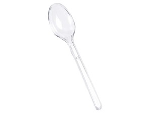 Łyżki plastikowe wielorazowe bezbarwne 50 szt.