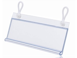 Listwa cenowa do koszy z drutu , etykieta wahliwa z klipsem 10 cm