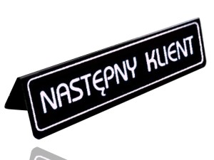 Oddzielacz, separator kasowy, przekładka do kas - NASTĘPNY KLIENT czarny