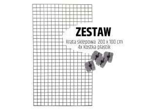 Kratka Krata Kratownica 200x100 cm SREBRNA + komplet mocowań