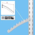 Haczyk / Zawieszka na perforację płaska łukowa stal nierdzewna