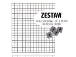 Kratka Krata Kratownica 100x80 cm SREBRNA + komplet mocowań