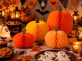 dekoracja na halloween papierowe dynie rozety montip.jpg