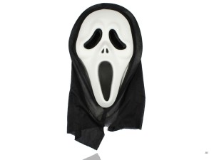 Maska Krzyk z kapturem przebranie na karnawał, dekoracja na Halloween