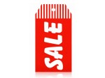 Etykieta SALE dwustronna komplet 50 sztuk 5,5x10,5cm