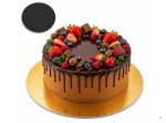 Podkład pod tort 28 cm złoty dwustronny okrągły gładki