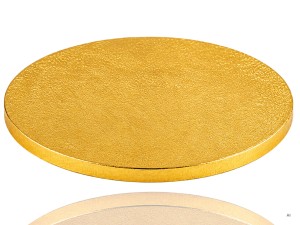 Podkład pod tort 30 cm złoty angielski okrągły gruby 1,2 cm