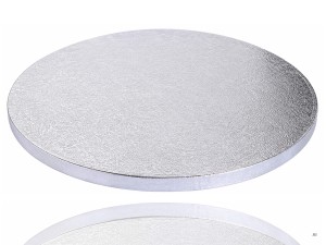 Podkład pod tort 28 cm srebrny angielski okrągły gruby 1,2 cm