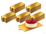 Podkładki bankietówki 9x5 cm złote jednostronne tacki pod monoporcje 50 szt.
