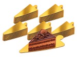 Podkładki bankietówki 7,5x15,5 cm złoto-czarne dwustronne tacki pod monoporcje 50 szt.