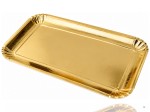 Tacka cateringowa 19x27,3 cm złota prostokątna pod desery
