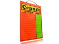 Tablica tabliczka z napisami cennik a3