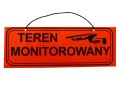Tablica tabliczka z napisami teren monitorowany a4/2