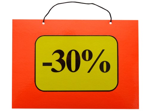 Tabliczka z napisami -30%