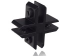 4 way glass connector/joint, painted