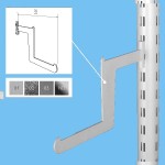 Haczyk / Zawieszka na perforację płaska stopniowa