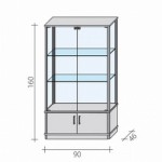 Shopping display case VA 3 D
