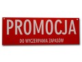 Tablica tabliczka z napisami PROMOCJA