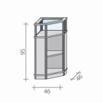 Internal, corner counter VA 9 3 W