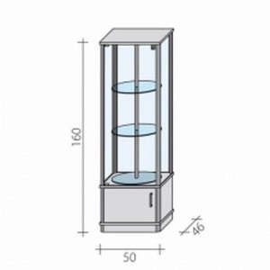 Rotating, shopping display case VA 4 DOBR