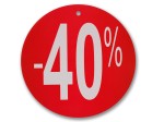 Tablica - etykieta okrągła -40% fi 24cm