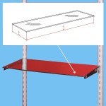 Półka ze szkła hartowanego dla modułu 64cm