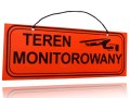 Tabliczka z napisami etykieta laminowana teren monitorowany a4/2 2