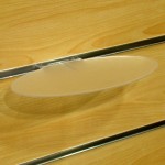 Półka owalna na panel frezowany shop wall PLEKSI